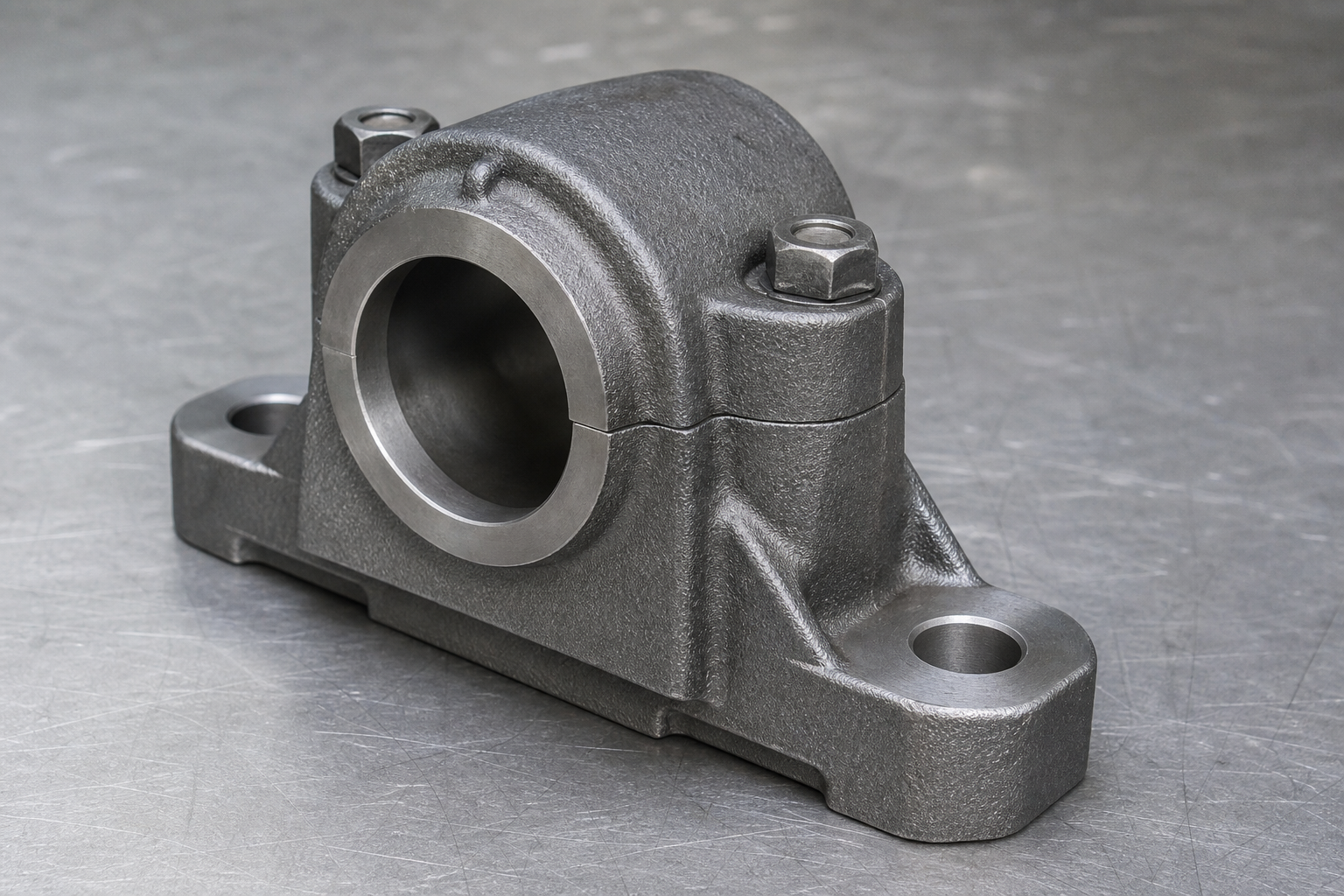 Bearing bracket — illustrative cast and machined component