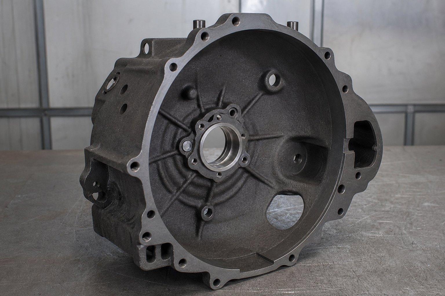 Bell housing — illustrative cast and machined component
