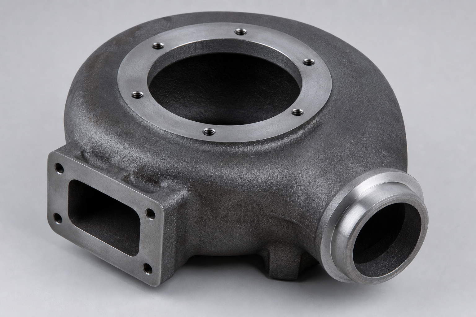 T6 collective casing (machined) — illustrative cast and machined component