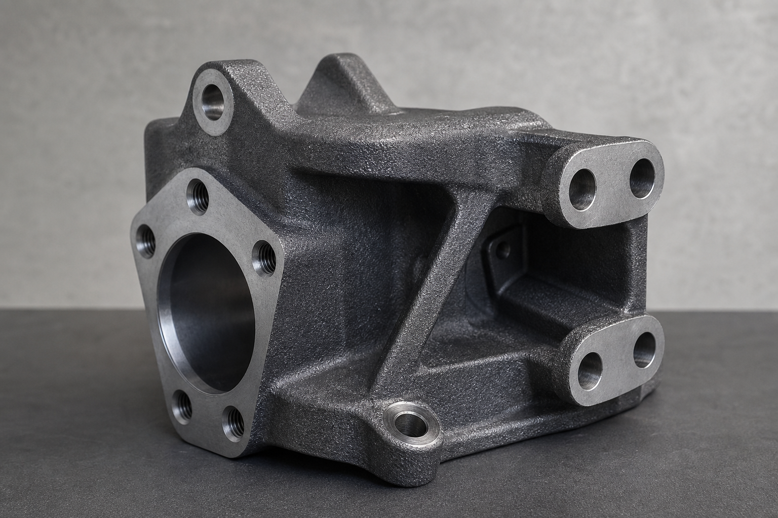 T6 turbocharger console J624 — illustrative cast and machined component