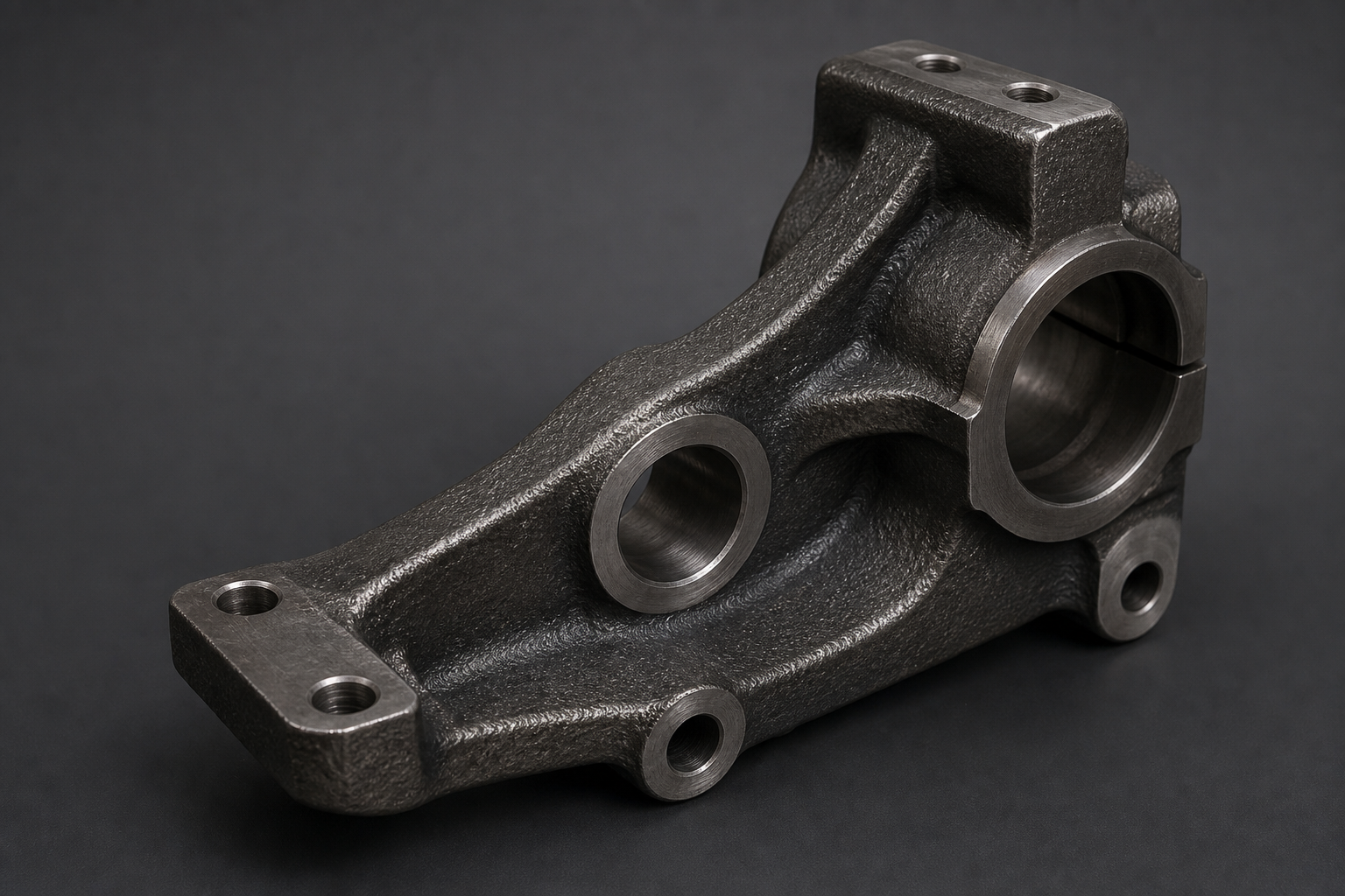 Turbocharger support T624 (machined) — illustrative cast and machined component