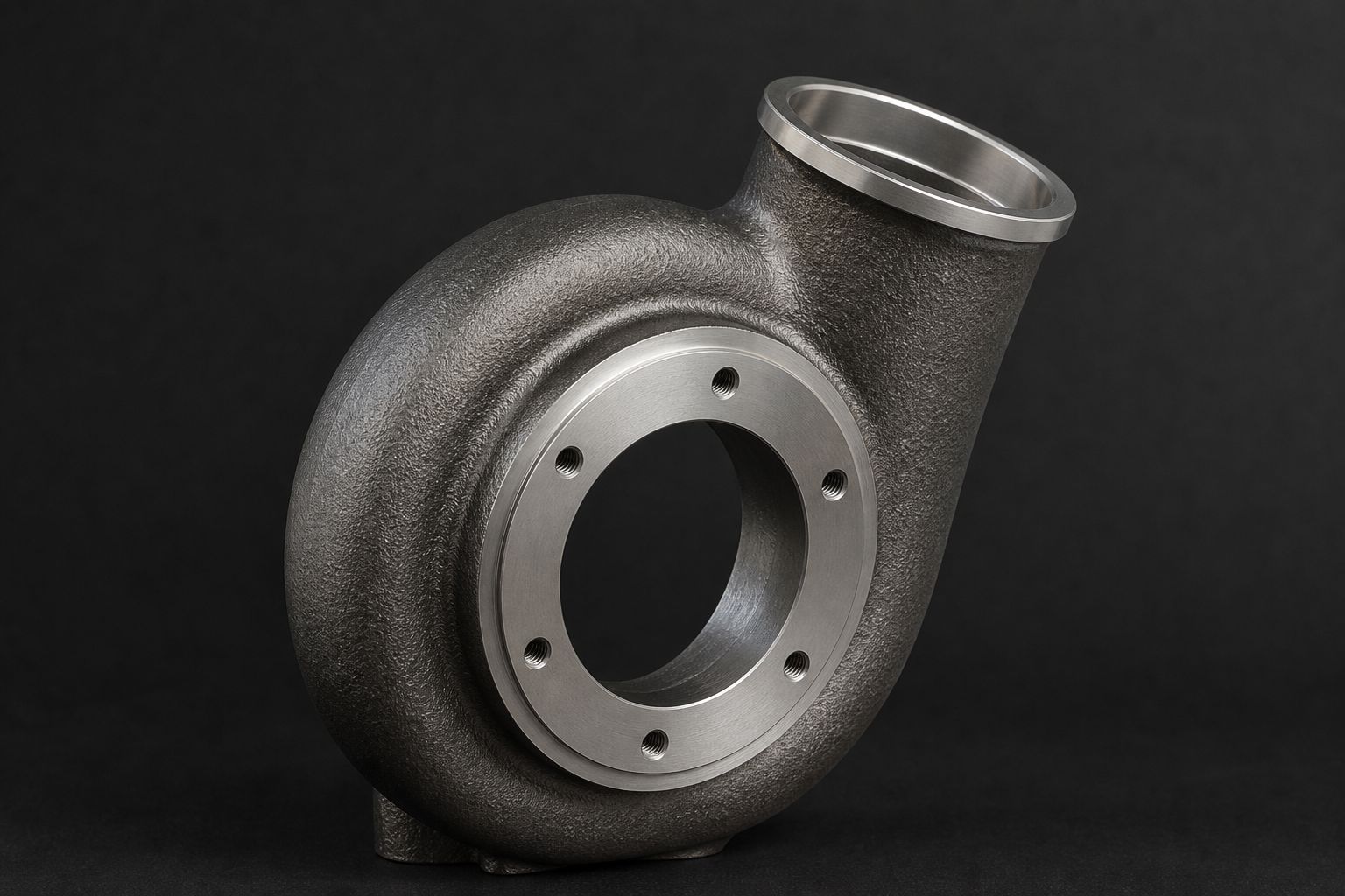Wheel casing T4 / T3 (machined) — illustrative cast and machined component